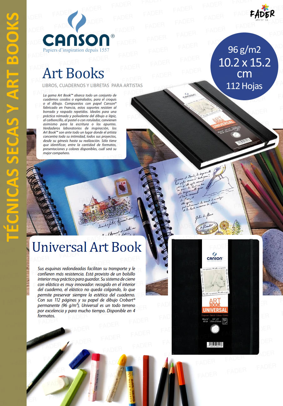 Canson Art Book Universal 10,2 X 15,2cm 112 Hojas 96 Gramos Artistica